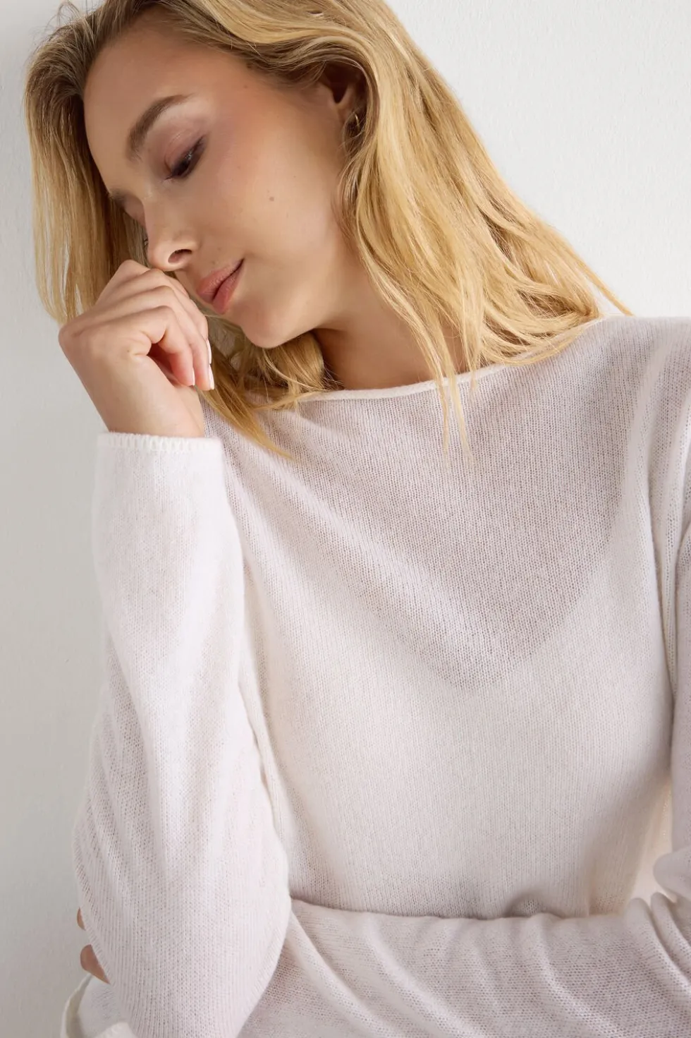 100% Cashmere Long Sleeve Top