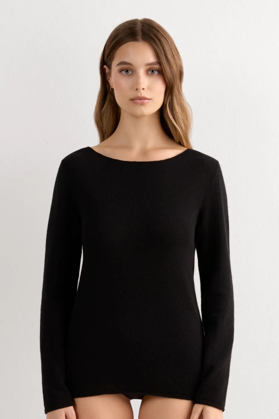 100% Cashmere Long Sleeve Top