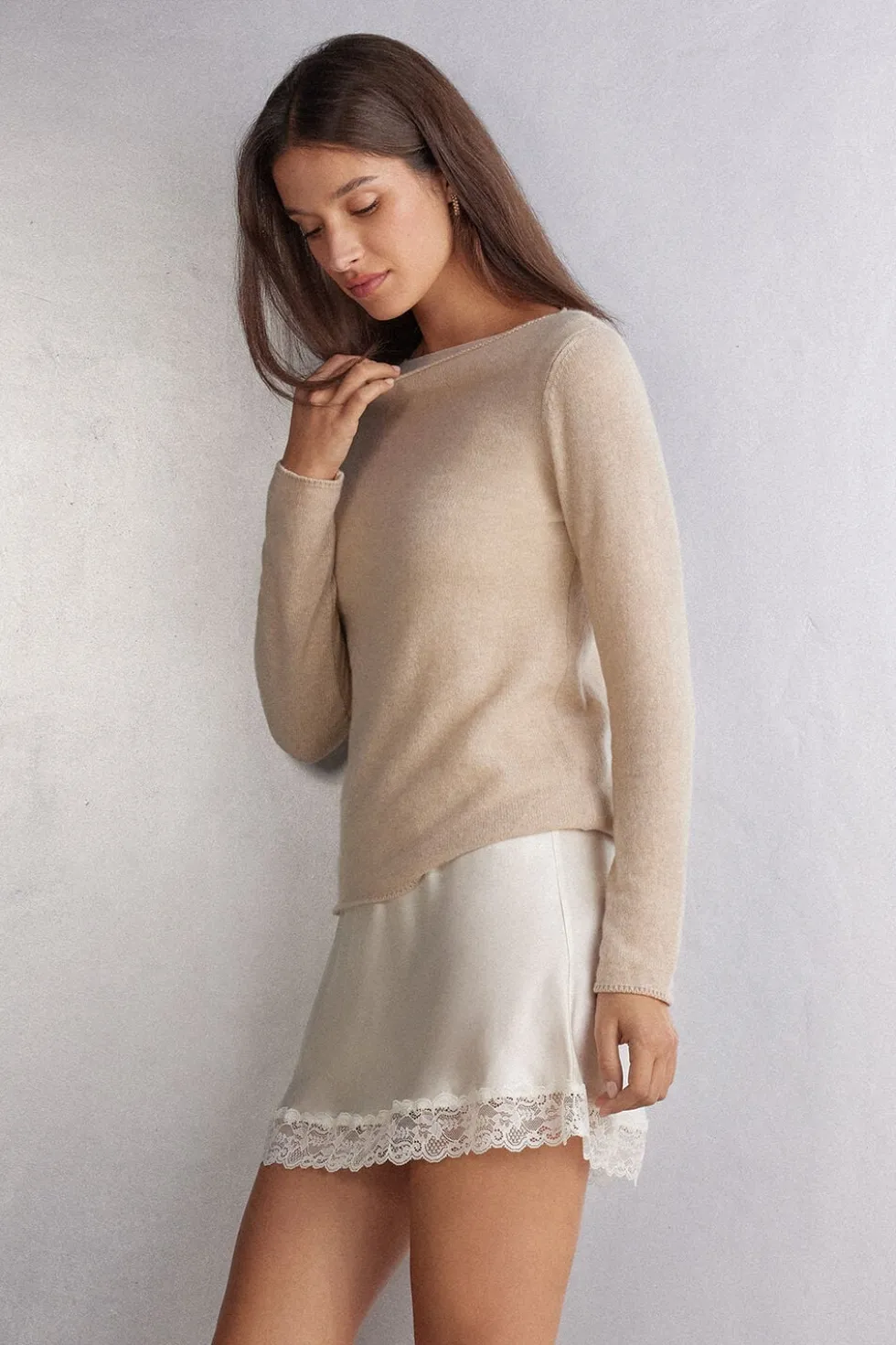 100% Cashmere Long Sleeve Top