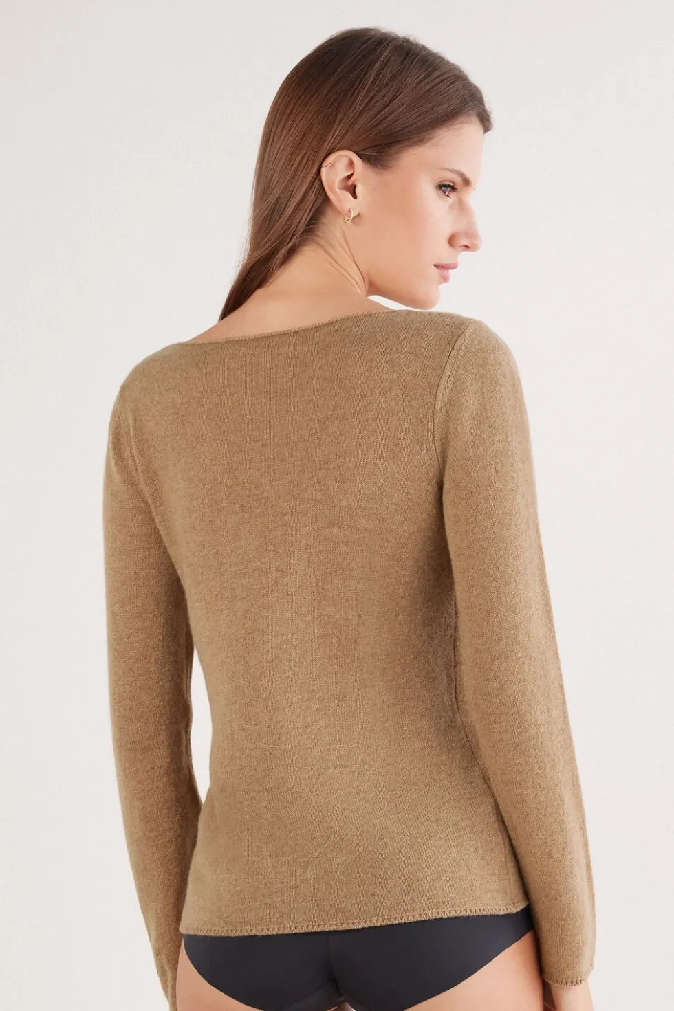 100% Cashmere Long Sleeve Top