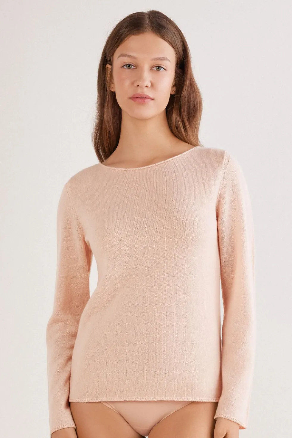 100% Cashmere Long Sleeve Top