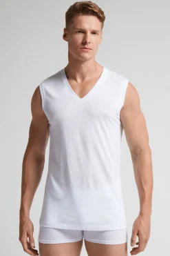 100% Extrafine Superior Cotton V-Neck Tank Top