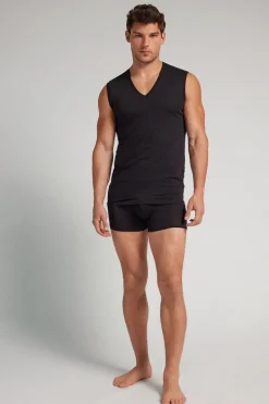 100% Extrafine Superior Cotton V-Neck Tank Top