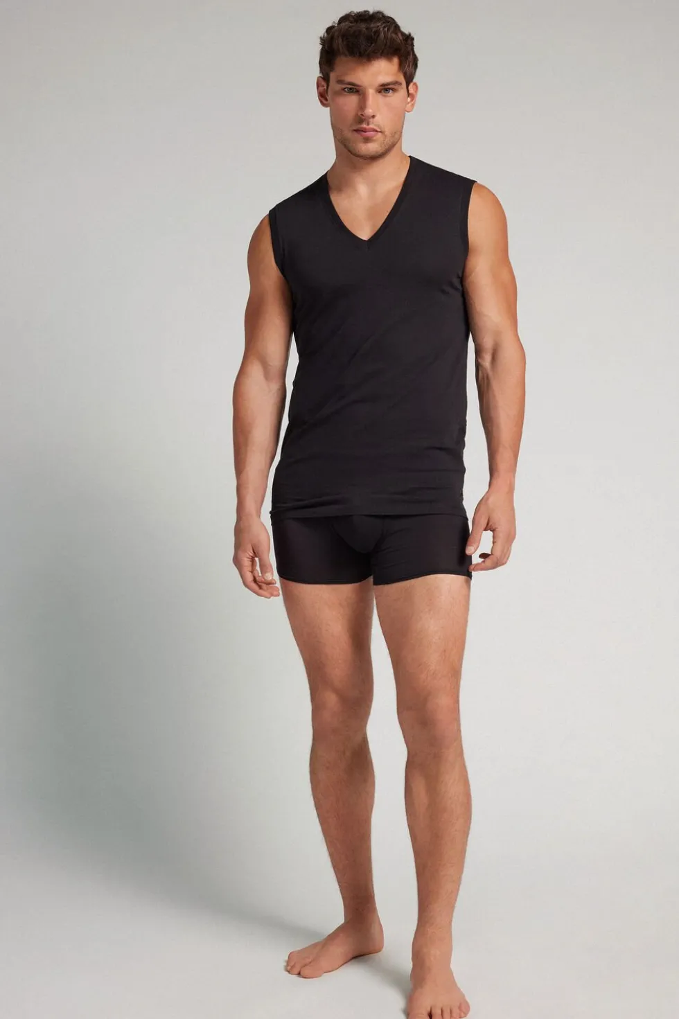 100% Extrafine Superior Cotton V-Neck Tank Top