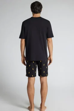 Beer Print Short Cotton Pajamas