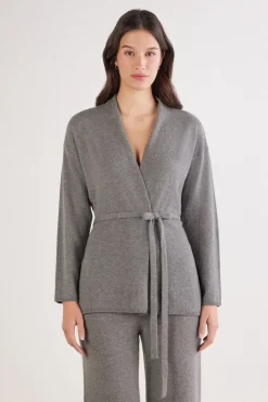 Belted Cardigan in 100% Cashmere