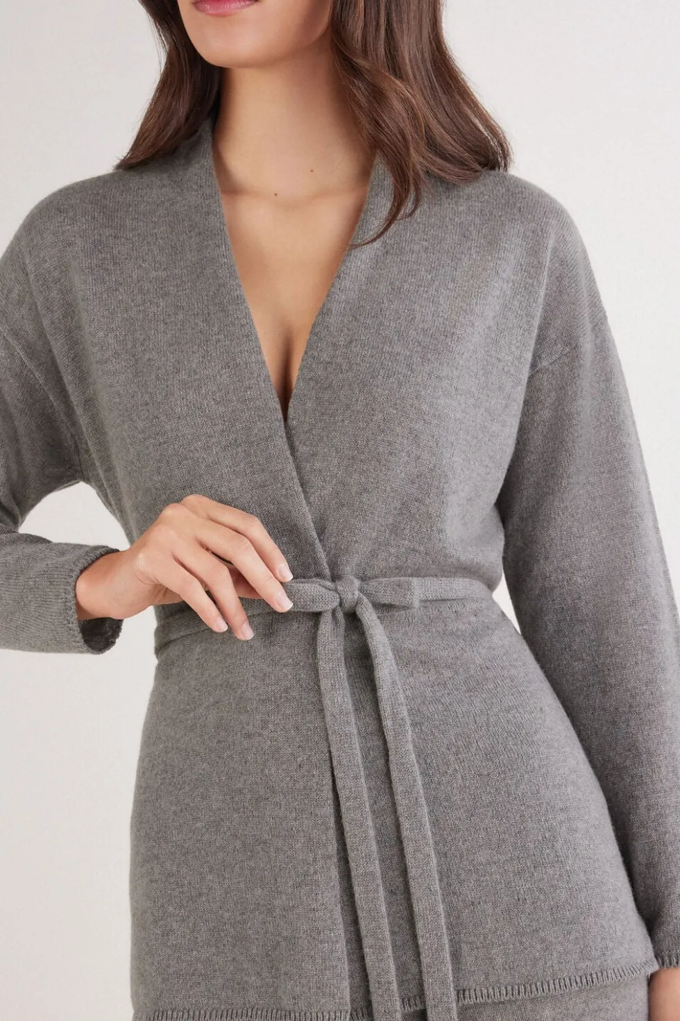 Belted Cardigan in 100% Cashmere