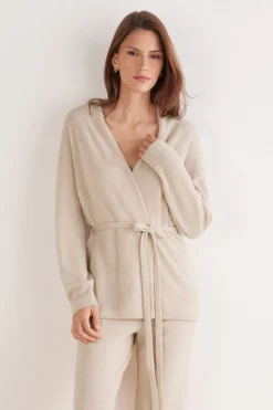 Belted Cardigan in 100% Cashmere