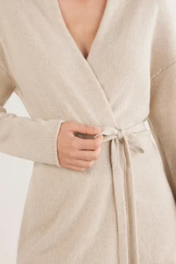 Belted Cardigan in 100% Cashmere