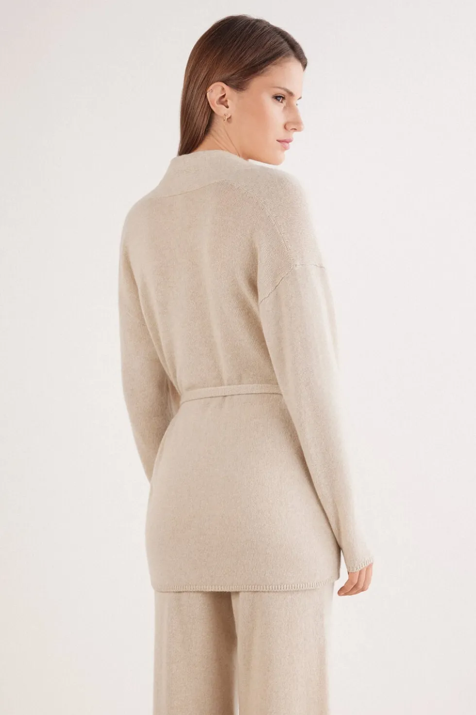 Belted Cardigan in 100% Cashmere