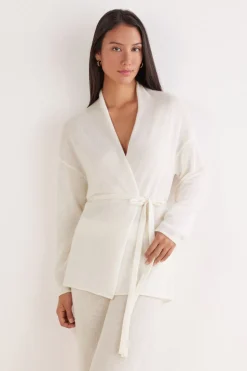 Belted Cardigan in 100% Cashmere