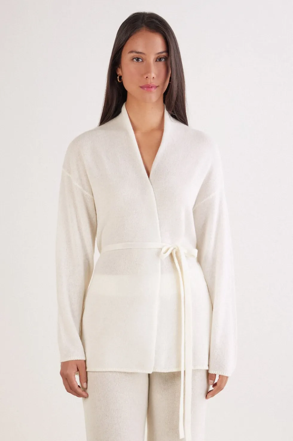 Belted Cardigan in 100% Cashmere