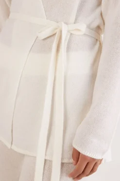 Belted Cardigan in 100% Cashmere