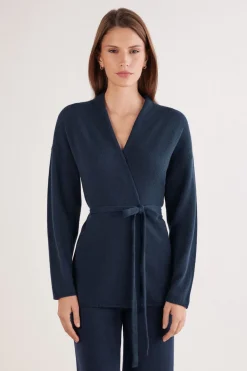 Belted Cardigan in 100% Cashmere