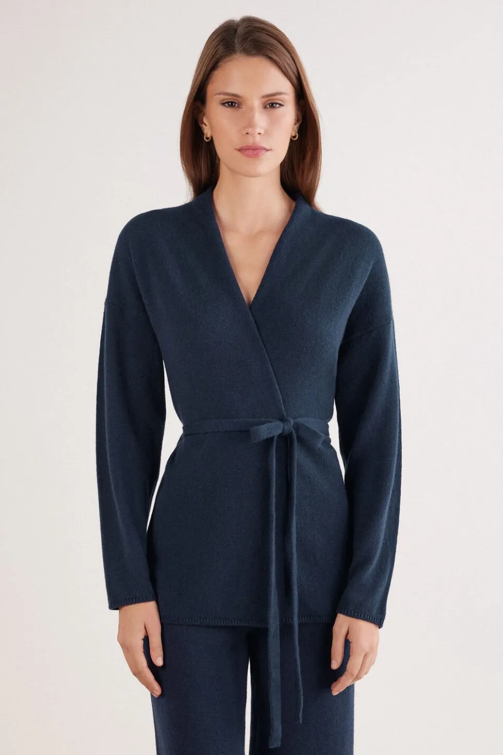 Belted Cardigan in 100% Cashmere
