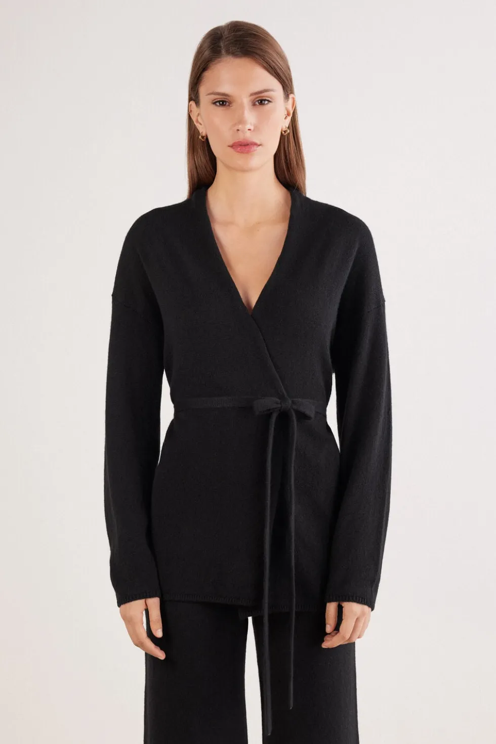 Belted Cardigan in 100% Cashmere