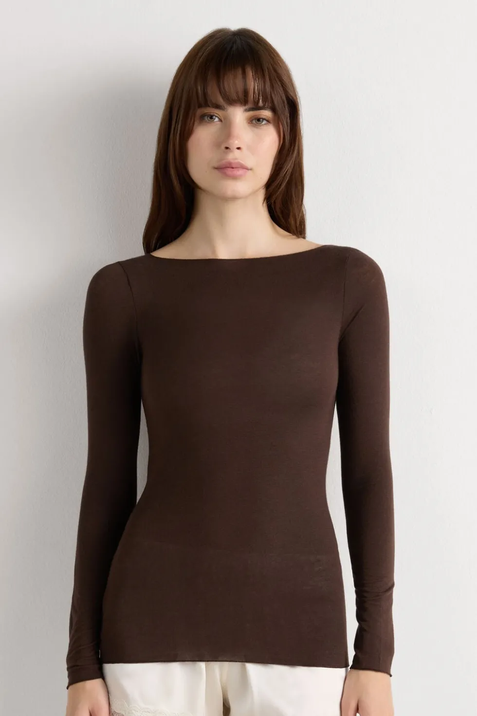 Boat Neck Modal Cashmere Ultralight Top