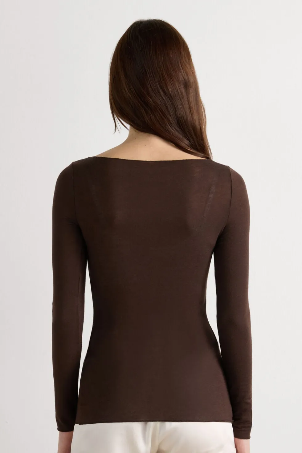 Boat Neck Modal Cashmere Ultralight Top