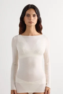 Boat Neck Modal Cashmere Ultralight Top