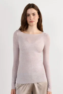 Boat Neck Modal Cashmere Ultralight Top