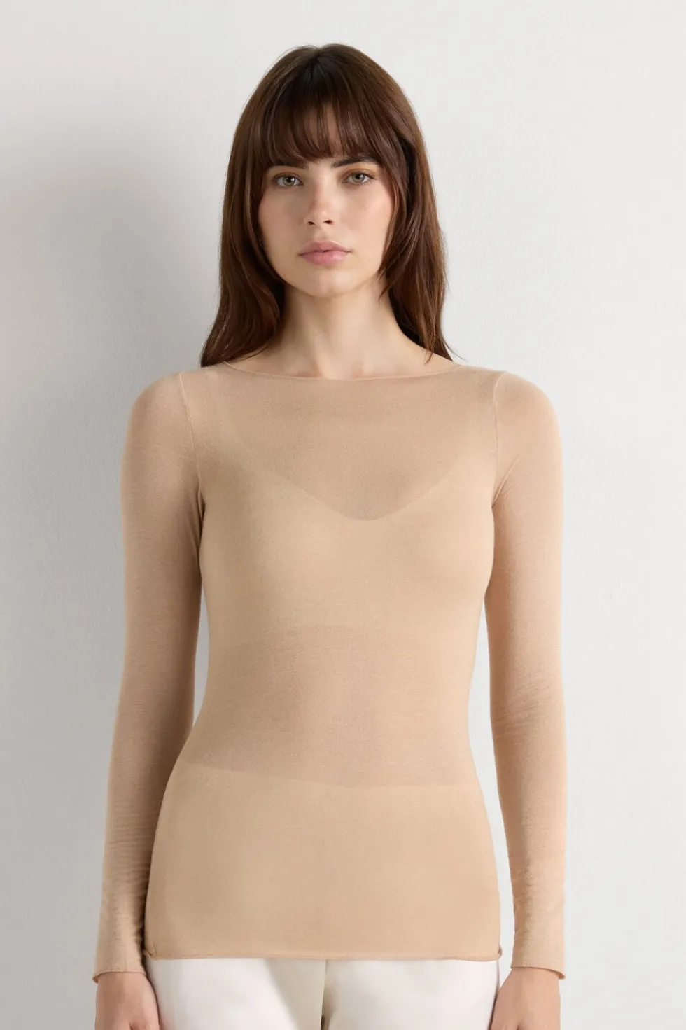 Boat Neck Modal Cashmere Ultralight Top