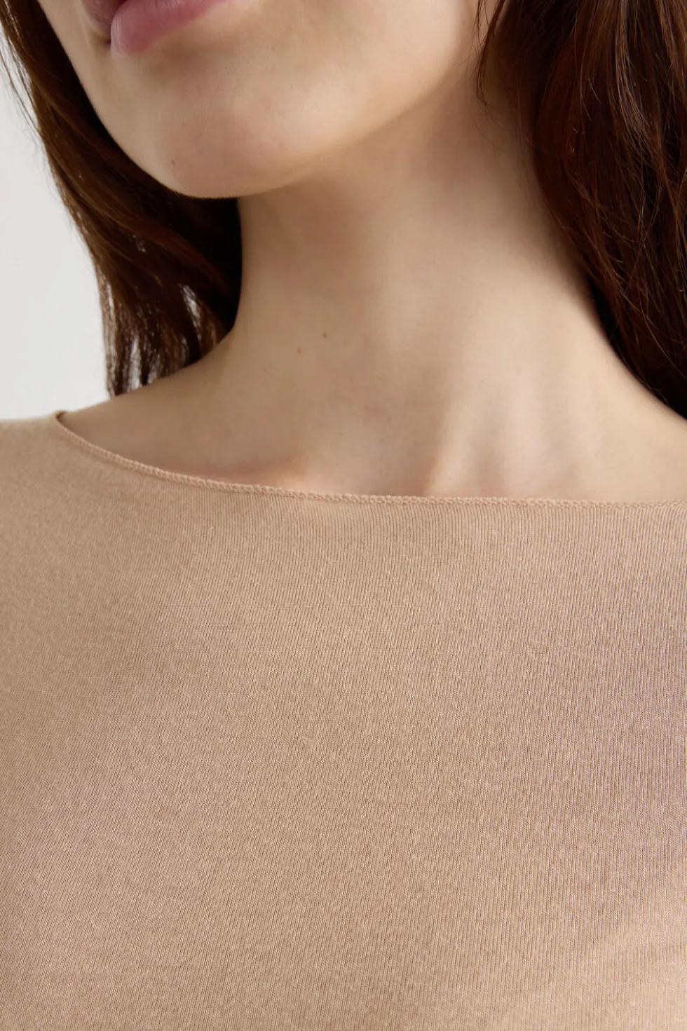 Boat Neck Modal Cashmere Ultralight Top