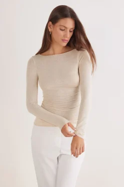 Boat Neck Modal Cashmere Ultralight Top