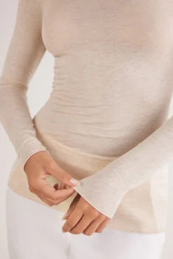 Boat Neck Modal Cashmere Ultralight Top