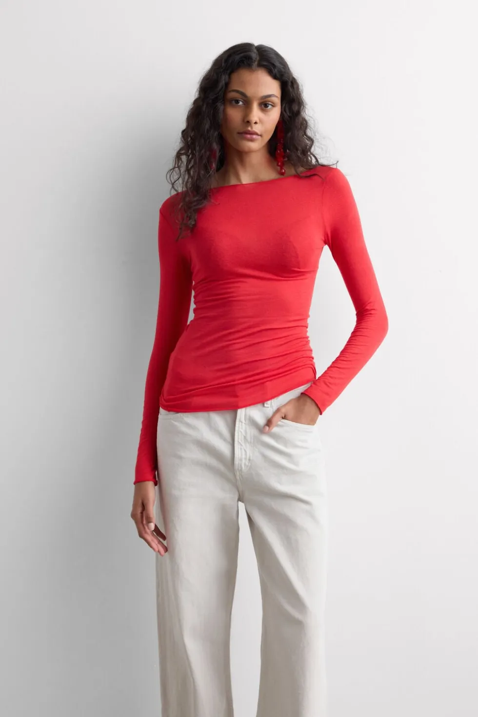Boat Neck Modal Cashmere Ultralight Top