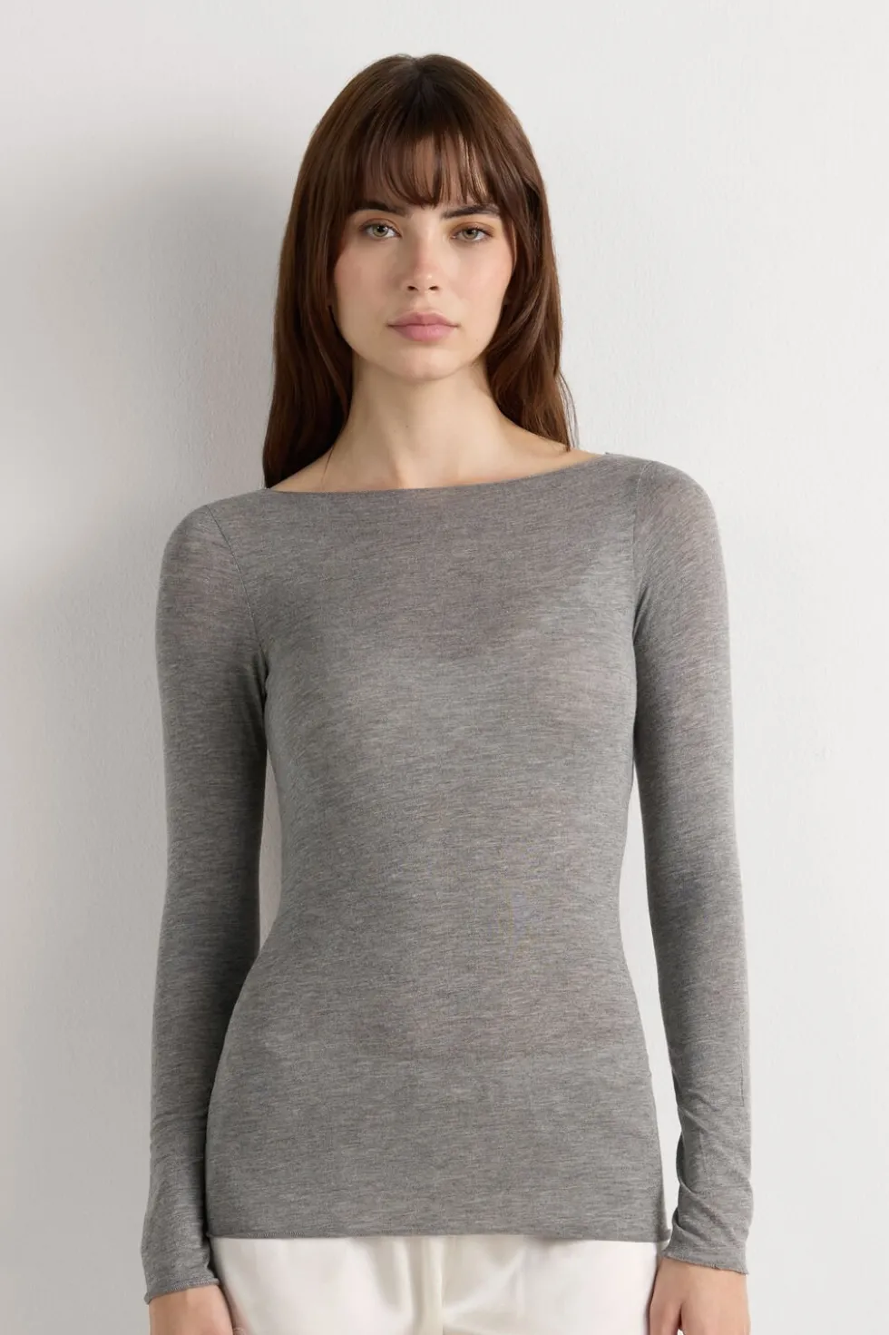 Boat Neck Modal Cashmere Ultralight Top