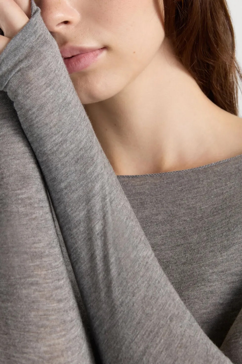 Boat Neck Modal Cashmere Ultralight Top