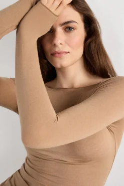Boat Neck Modal Cashmere Ultralight Top