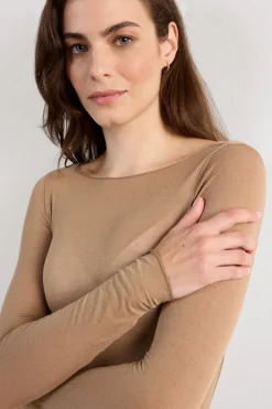 Boat Neck Modal Cashmere Ultralight Top