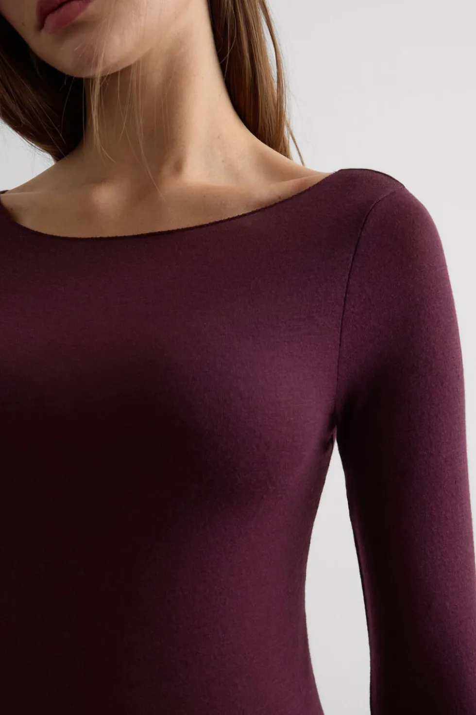 Boat Neck Modal Cashmere Ultralight Top