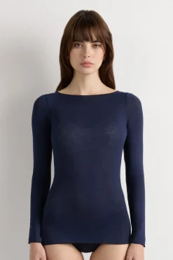 Boat Neck Modal Cashmere Ultralight Top