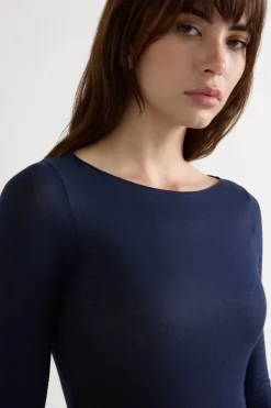 Boat Neck Modal Cashmere Ultralight Top