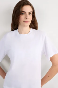 Boxy Fit Short Sleeve Top in Cotton
