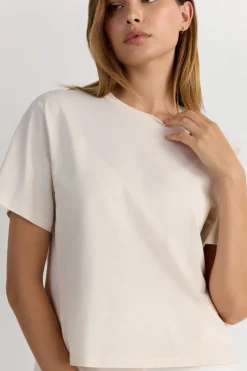 Boxy Fit Short Sleeve Top in Cotton