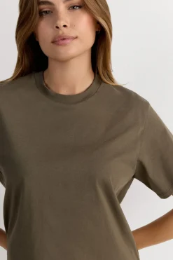 Boxy Fit Short Sleeve Top in Cotton