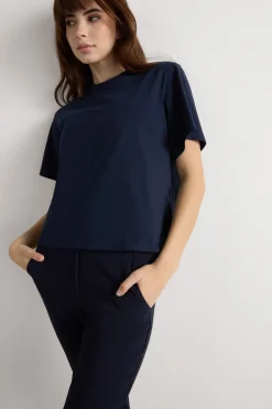 Boxy Fit Short Sleeve Top in Cotton