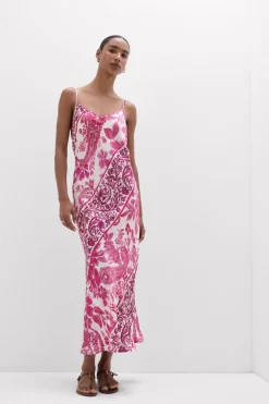 Brighten Your Day Long Viscose Satin Nightgown