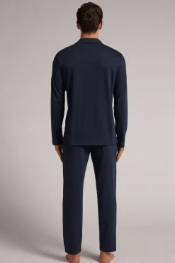 Button Front Full Length Pajamas in Superior Cotton