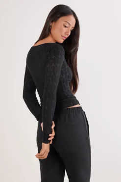 Cable Knit Bateau Neck Top in Ultralight with Cashmere