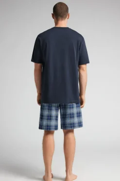 Check Print Cloth and Cotton Short Pajamas