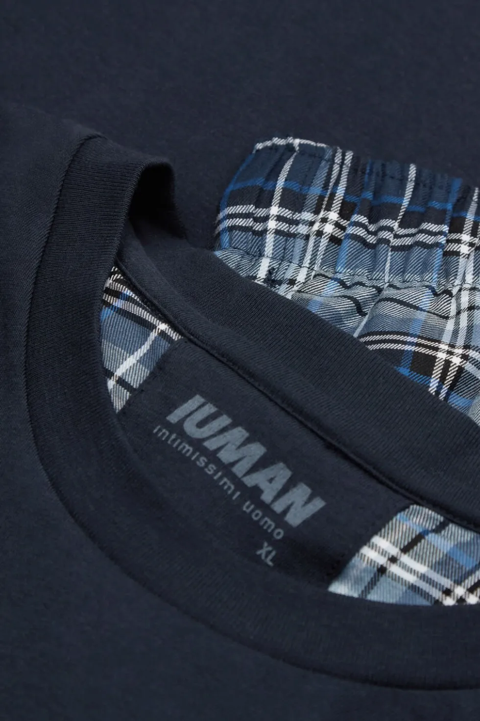 Check Print Cloth and Cotton Short Pajamas