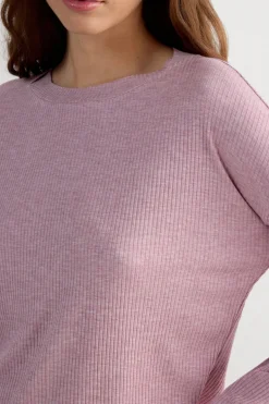 Comfort Chic Bateau Neck Long Sleeve Modal Top
