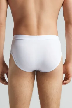 Cotton Briefs with Exposed Elastic
