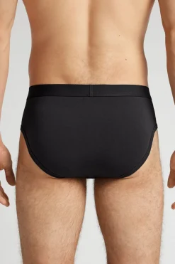 Cotton Briefs with Exposed Elastic