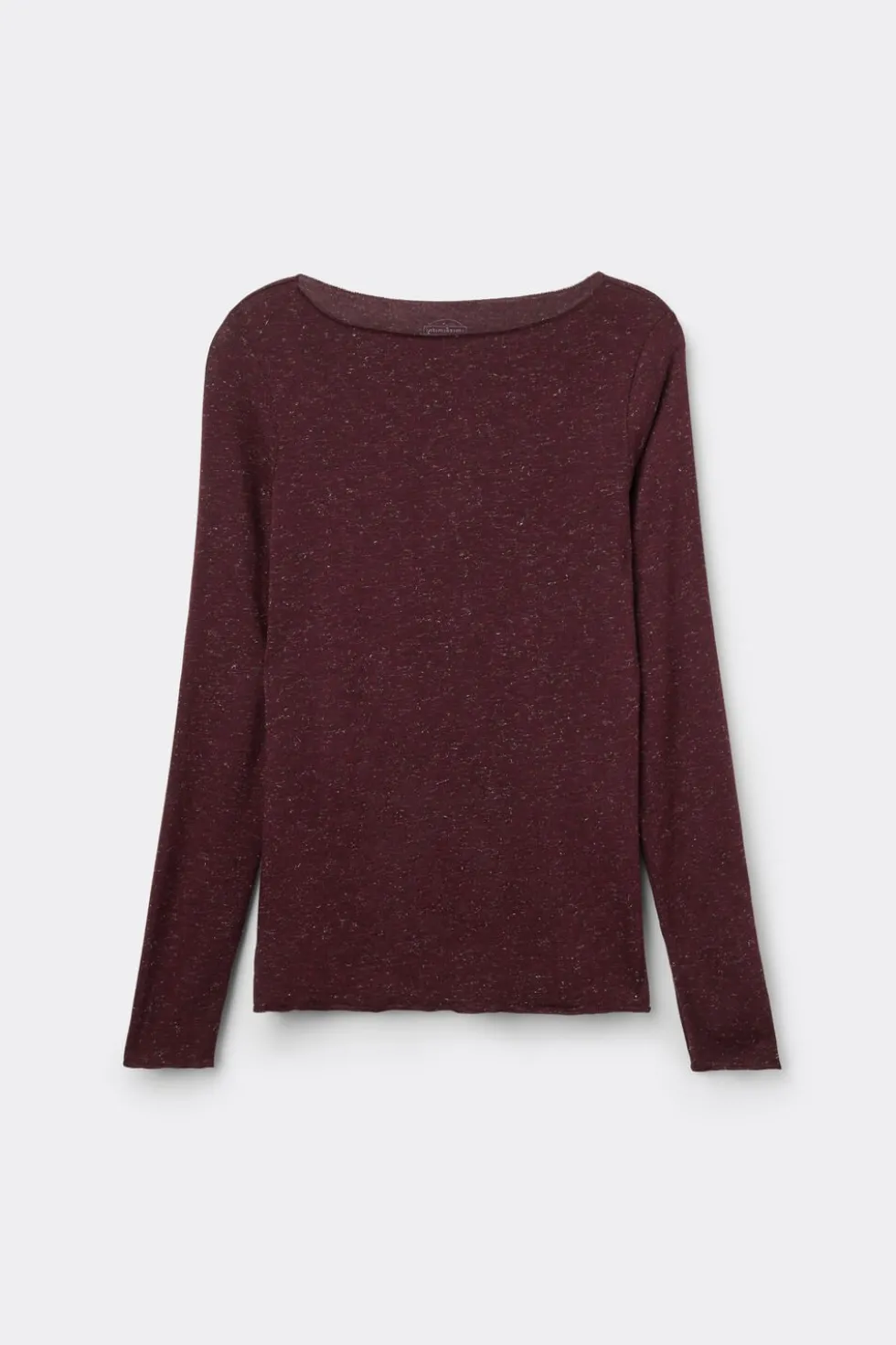 Crewneck Top in Modal Light with Cashmere Lamé