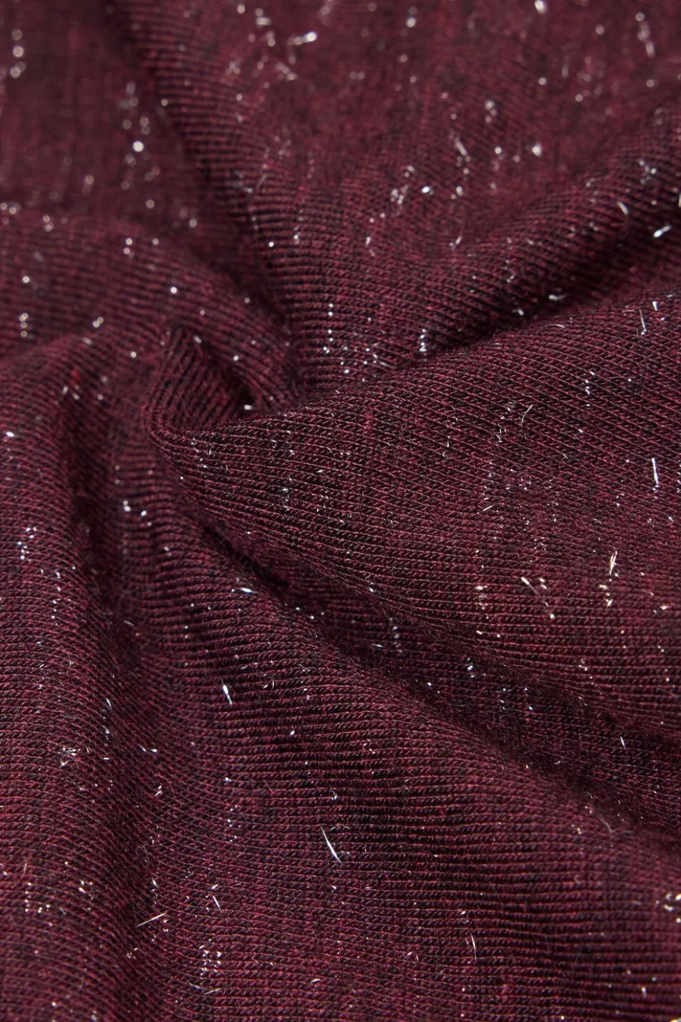 Crewneck Top in Modal Light with Cashmere Lamé